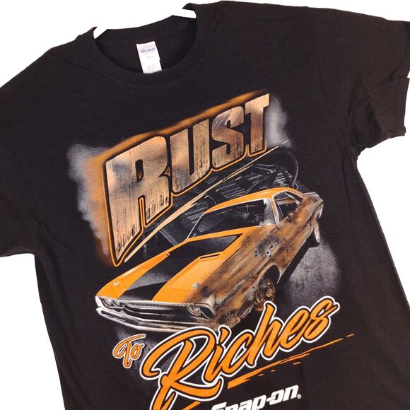 Vintage Snap-On Tools Rust to Riches T-Shirt Men's Size Large Gildan 100% Cotton - Picture 1 of 4